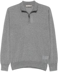 Canali - Pull En Laine À Col Zippé - Lyst