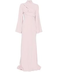 Solace London - Swinton Draped Long-Sleeves Maxi Dress - Lyst