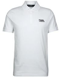 KARL LAGERFELD - Short-Sleeve Logo-Detail Polo Shirt - Lyst