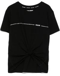 DKNY - Rhinestone-Logo T-Shirt - Lyst