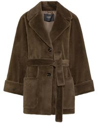 Seventy - Belted Faux-Fur Coat - Lyst