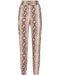 Philipp Plein - Snakeskin-Print Satin Cargo Trousers - Lyst