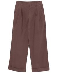 Cellar Door - Angie Pleated Turn-Up Trousers - Lyst