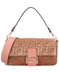 Fendi - Bolso de hombro Baguette mediano con motivo FF - Lyst