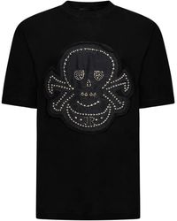John Richmond - Maxi Decoro Skull Skull-Embellished T-Shirt - Lyst