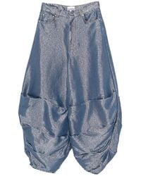 Ganni - Vaqueros Con Bolsillo Fruncido - Lyst