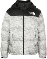 Supreme - X The North Face Nuptse Paper-Print Jacket - Lyst