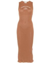 Elisabetta Franchi - Logo-Detail Midi Dress - Lyst