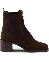 Prada - Stiefeletten Aus Wildleder 55Mm - Lyst