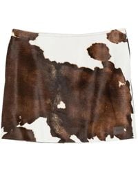 Moschino - Cow-Print Mini Skirt - Lyst