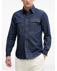 Sisley - Button-Down Denim Shirt - Lyst