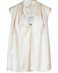 Loulou de Saison - Sade Draped Silk Top - Lyst