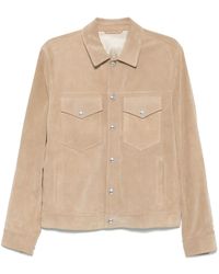 Eleventy - Taupe Calf Suede Jacket - Lyst