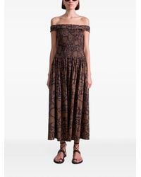 Apiece Apart - Britt Smocked Off-Shoulder Maxi Dress - Lyst