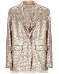 Antonelli - Peak-Lapel Sequin Blazer - Lyst