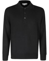 Paolo Pecora - Fine-Knit Long-Sleeved Polo Shirt - Lyst