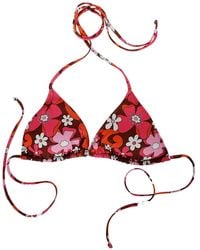 Mc2 Saint Barth - Haut De Bikini Triangle À Fleurs - Lyst