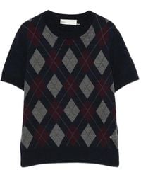 Tory Burch - Argyle Short-Sleeve Top - Lyst