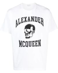 McQueen - Logo Organic Cotton T-Shirt - Lyst