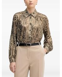 MARC AUREL - Camisa Con Estampado De Piel De Serpiente - Lyst