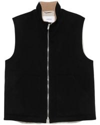 Lardini - Felted Zip-Up Gilet - Lyst