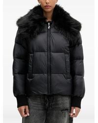 HUGO - Fur-Collar Puffer Jacket - Lyst