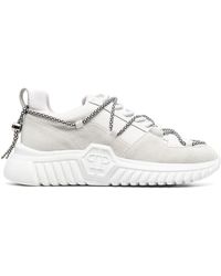 Philipp Plein - Suede-panelling Low-top Sneakers - Lyst