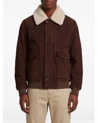 Arma - Bari Gritty Shearling-Collar Suede Bomber Jacket - Lyst