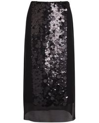 JOSEPH - Sequin-Embellished Midi Skirt - Lyst