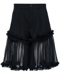 Noir Kei Ninomiya - Ruffled Shorts - Lyst