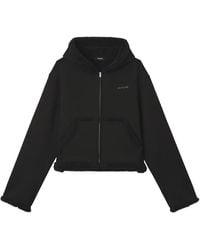 we11done - Fleece-Trim Zip-Up Hoodie - Lyst