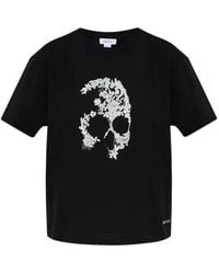 McQueen - Skull-Lace T-Shirt - Lyst
