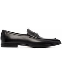 Bally Leer Webb Leren Loafers in het Zwart voor heren Heren Schoenen voor voor Instappers voor Loafers 
