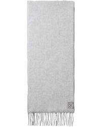 Calvin Klein - Fringed Logo-Patch Scarf - Lyst