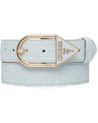 Guess - Logo-Embossed Buckle-Fastening Belt - Lyst