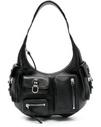 Blumarine - Pocket-embellished Leather Shoulder Bag - Lyst