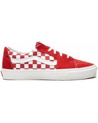 Vans - Sk8-low "red Checkerboard" Sneakers - Lyst