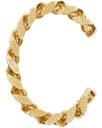 Burberry Chain Link Textured Cuff - Metallic