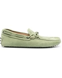 Tod's - Laccetto Gommino Suede Loafers - Lyst