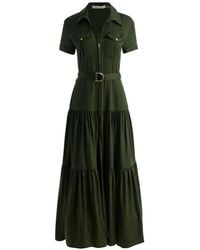 Alice + Olivia - Lucy Tiered Utility Maxi Shirt Dress - Lyst