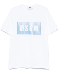 MSGM - Logo-print T-shirt - Lyst
