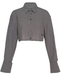 we11done - Check Cropped Shirt - Lyst