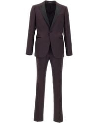 Emporio Armani - Peaked-Lapel Satin-Trimmed Suit - Lyst