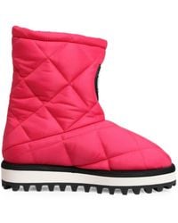 Dolce & Gabbana - Quilted Logo-Patch Boots - Lyst