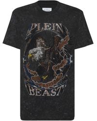 Philipp Plein - T-Shirt En Coton À Ornements Strassés - Lyst