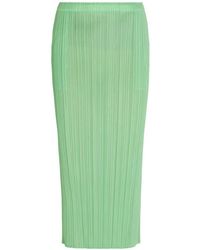 Issey Miyake - Pleated Maxi Skirt - Lyst