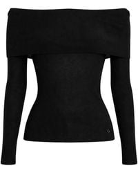 Guess - Off-Shoulder Ribbed Top - Lyst
