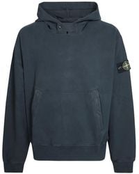 Stone Island - Logo-Patch Pouch-Pocket Cotton Hoodie - Lyst