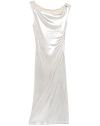 Patrizia Pepe - Logo-Detail Midi Dress - Lyst