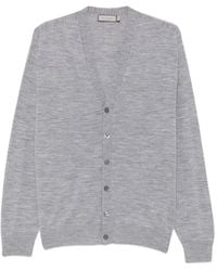 Canali - Fine-Knit Button-Up Cardigan - Lyst